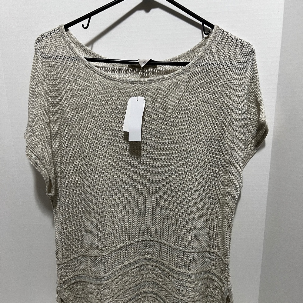 BNWT Christopher & Banks  Knit Short Sleeve Sweater